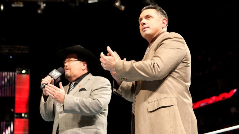 Jim Ross and Michael Cole 