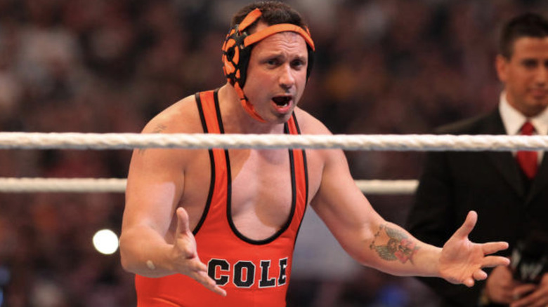 Michael Cole wrestling