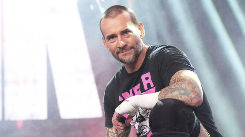 CM Punk posing on the ramp