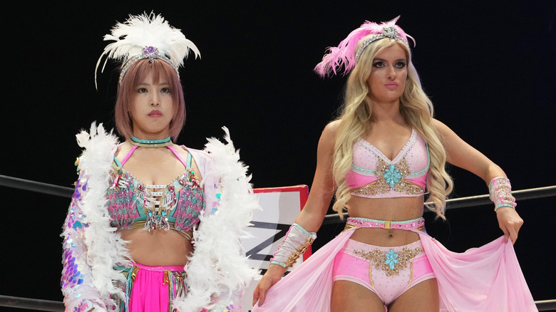 Mina Shirakawa and Mariah May as a tag team in Stardom