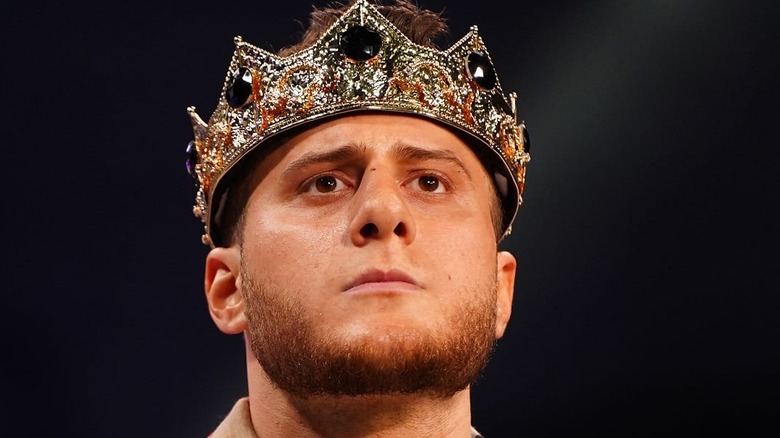 MJF with a crown on