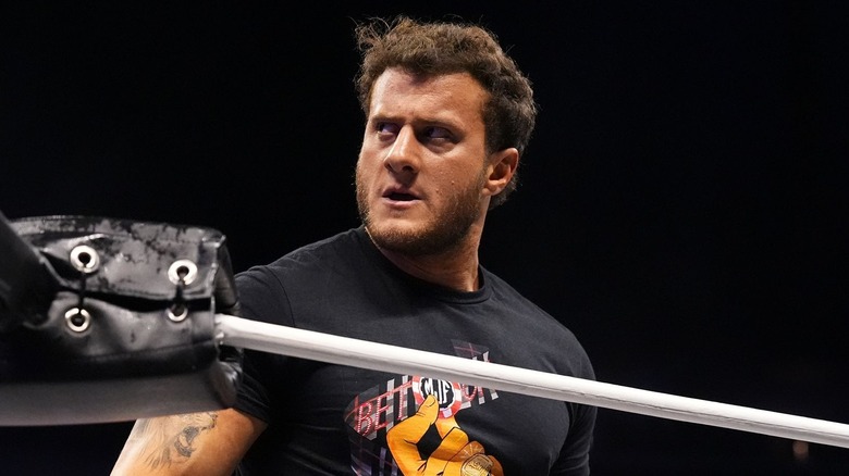 MJF looking angry