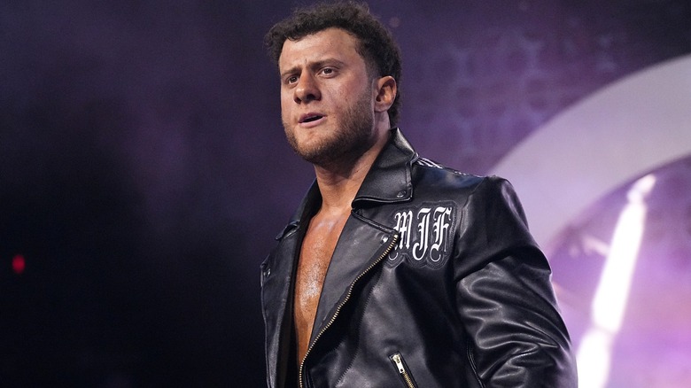 MJF in leather jacket