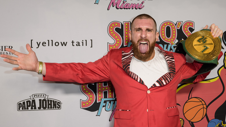 Mojo Rawley stretches out arms