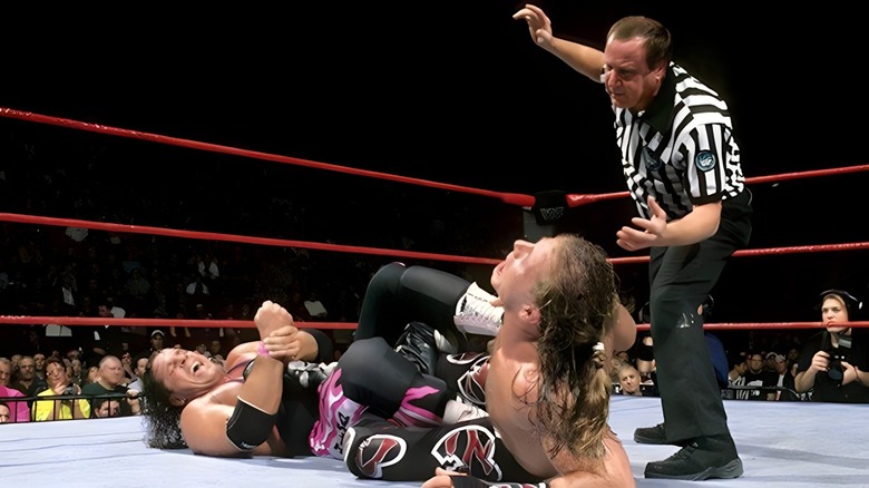 Bret Hart wrestling Shawn Michaels