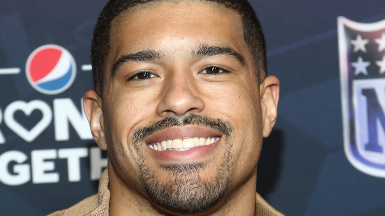 Anthony Bowens at a promotional event for NFL