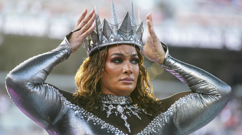 Nia Jax wearing a crown