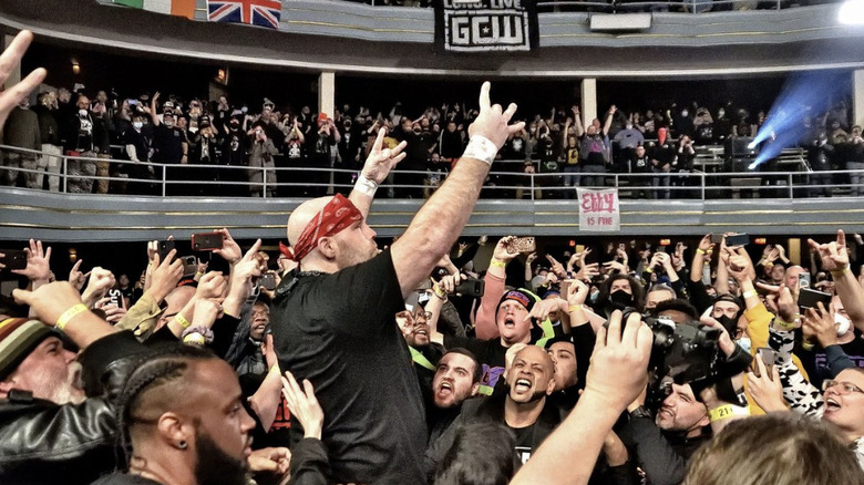 Nick Gage having fun with fans