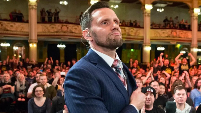 Nigel McGuinness wearing a suit