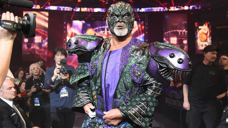 The Great Muta looking away