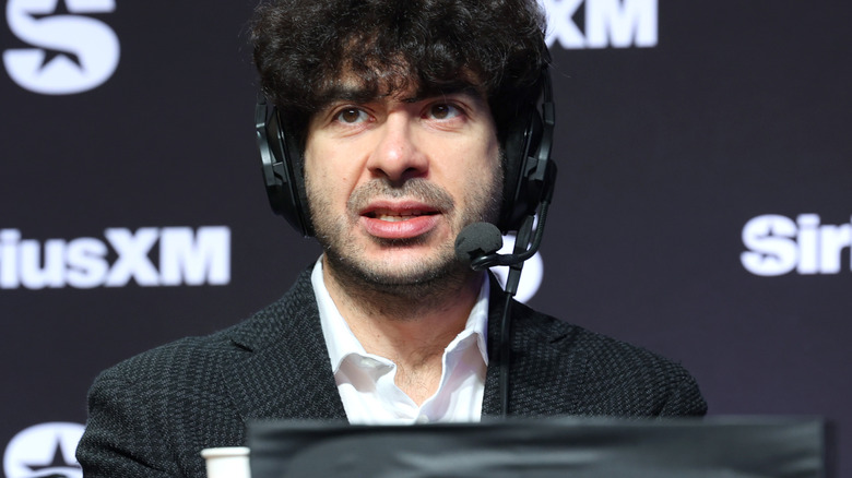 Tony Khan on headset