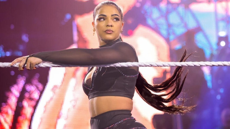 WWE NXT's Jaida Parker enters the ring