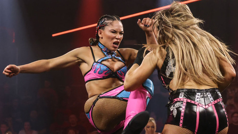 Lola Vice wrestling Natalya