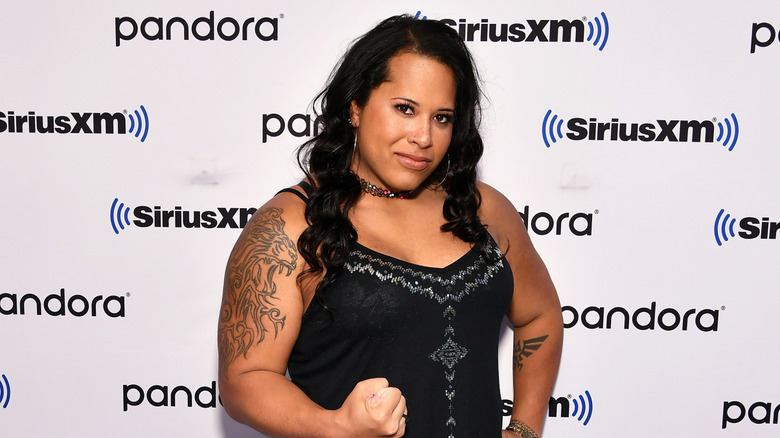 AEW star Nyla Rose visits SiriusXM studios in 2019