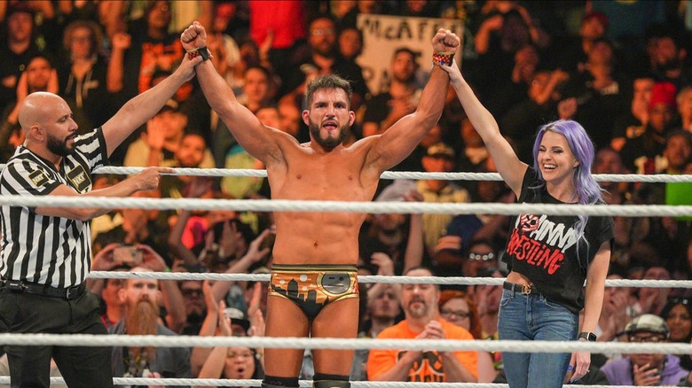 Johnny Gargano celebrates