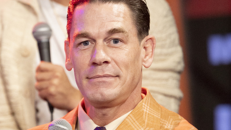 John Cena with a microphone