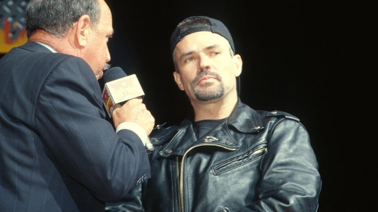 Gene Okerlund and Eric Bischoff in WCW