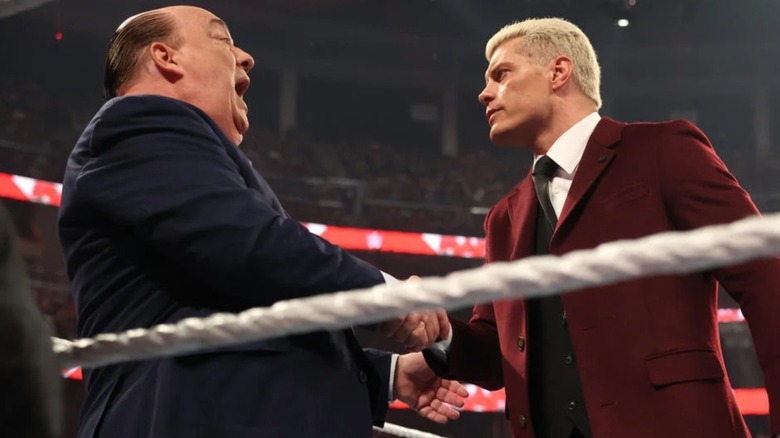 Paul Heyman and Cody Rhodes on WWE Raw