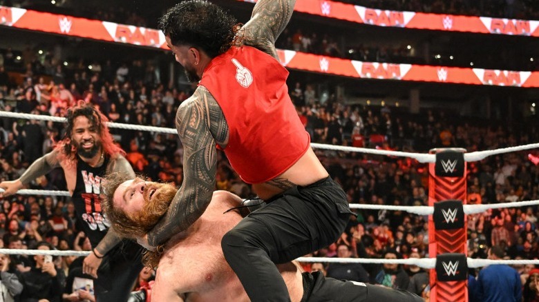 Jey Uso Attacks Sami Zayn On WWE Raw