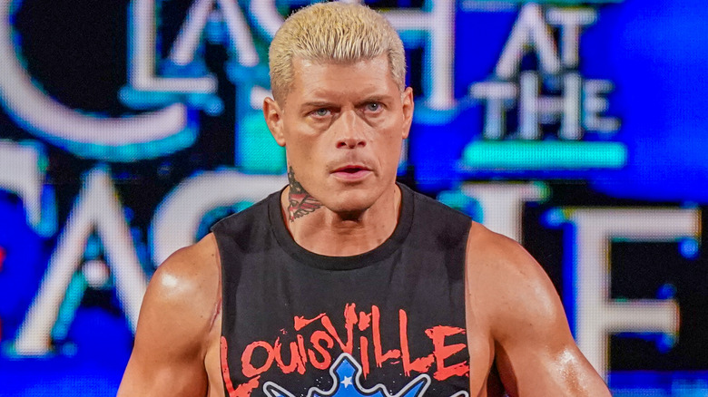 Cody Rhodes looking very upset