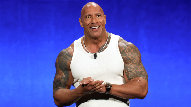 The Rock on stage