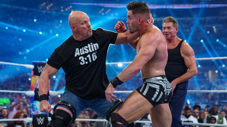 Stone Cold fights Austin Theory