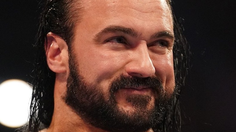 Drew McIntyre smiles at the crowd