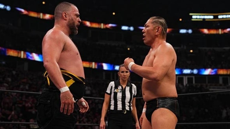 Eddie Kingston stares at Minoru Suzuki