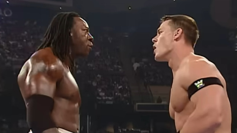 John Cena and Booker T at No Mercy 2004