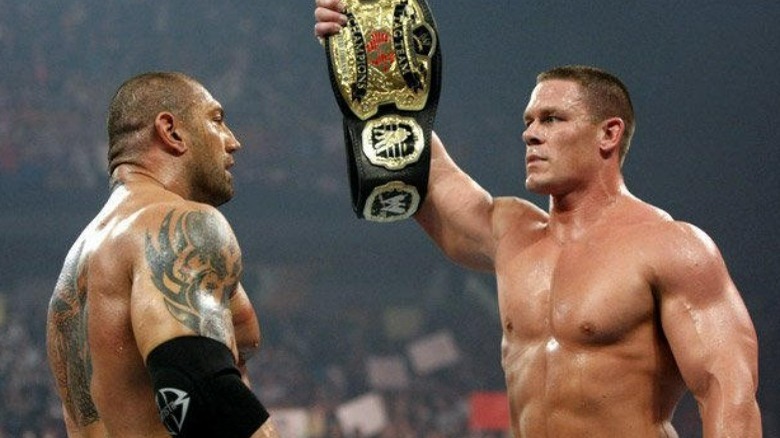 John Cena and Batista as World Tag Team Champions