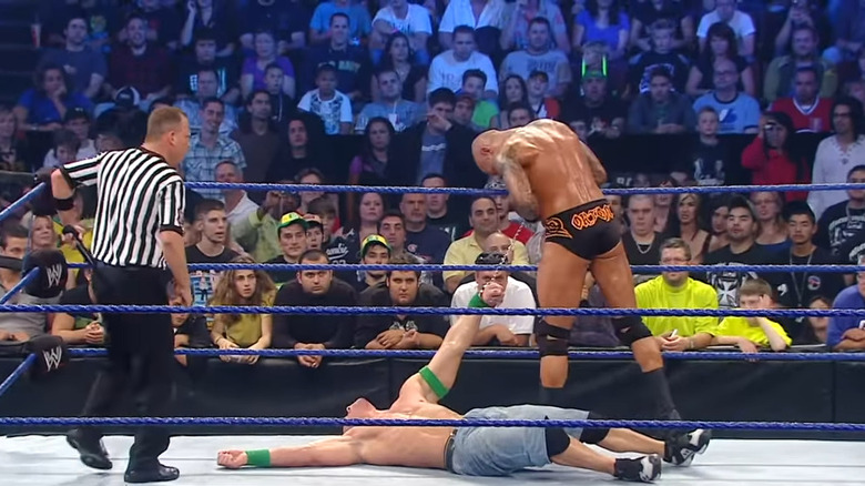 John Cena and Randy Orton in I Quit match
