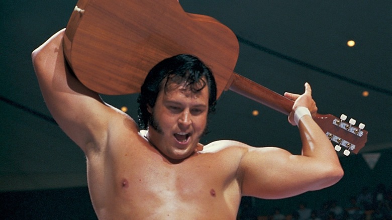 The Honky Tonk Man plays the guitar