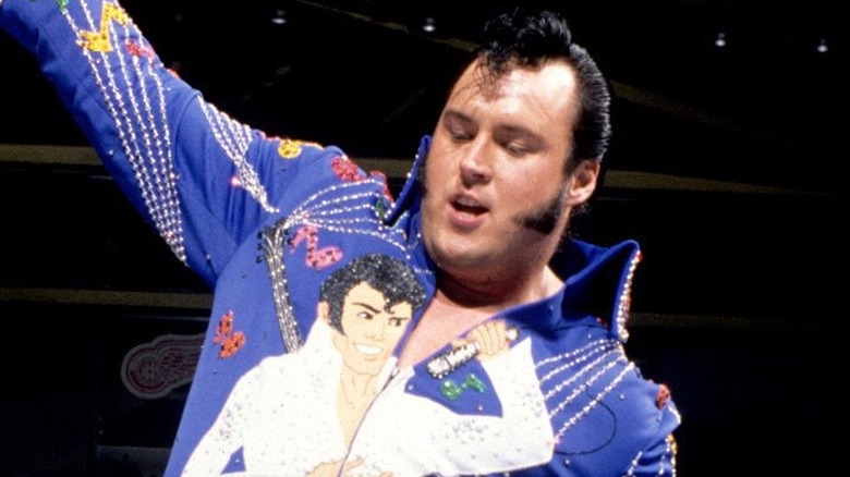 Honky Tonk Man in the ring in Detroit