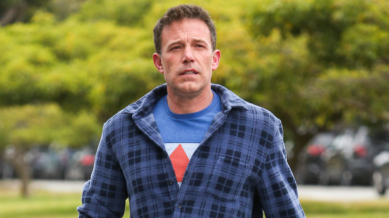 Ben Affleck in blue flannel