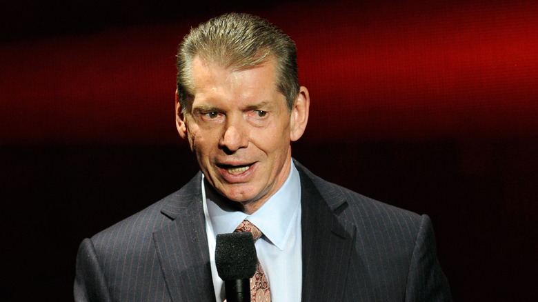 Vince McMahon gives a speech