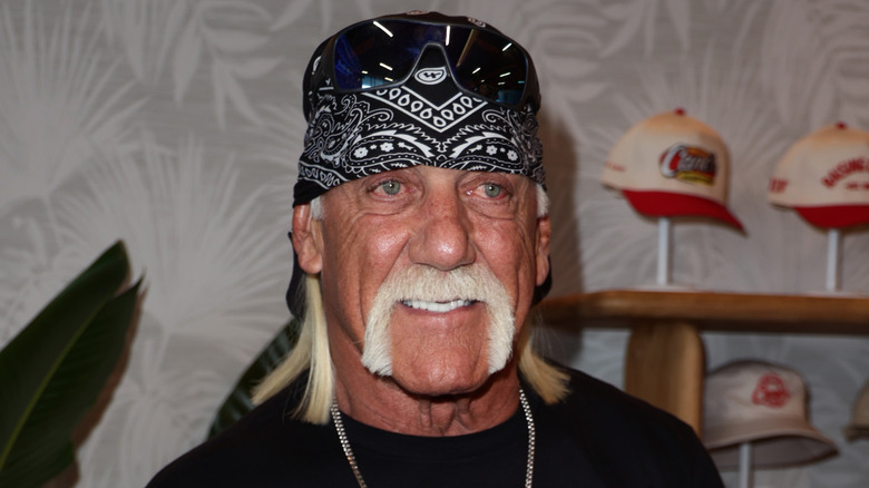 Hulk Hogan psyching himself up to cut a promo on Joe Biden, brother