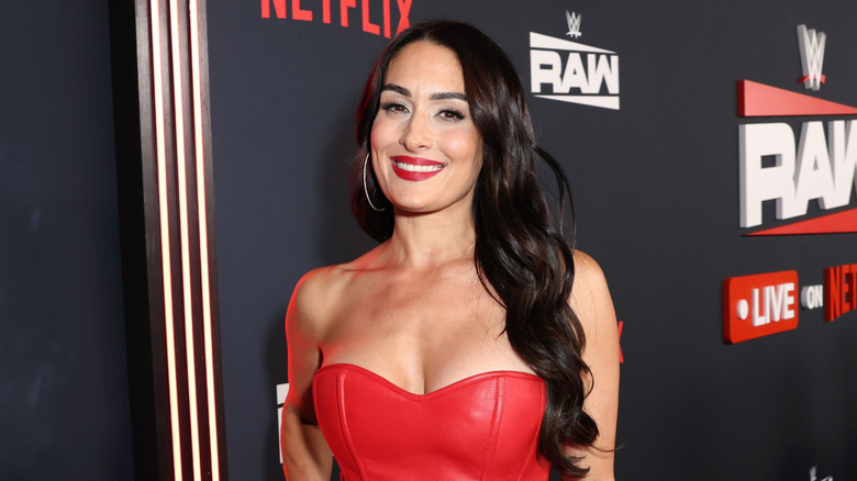 Nikki Bella at WWE Raw premiere on Netflix red carpet