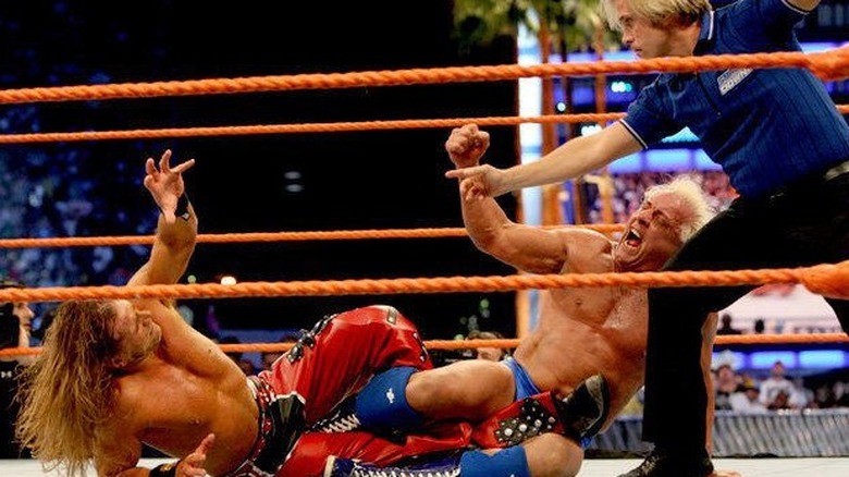 Ric Flair During His Match Against Shawn Michaels In 2008