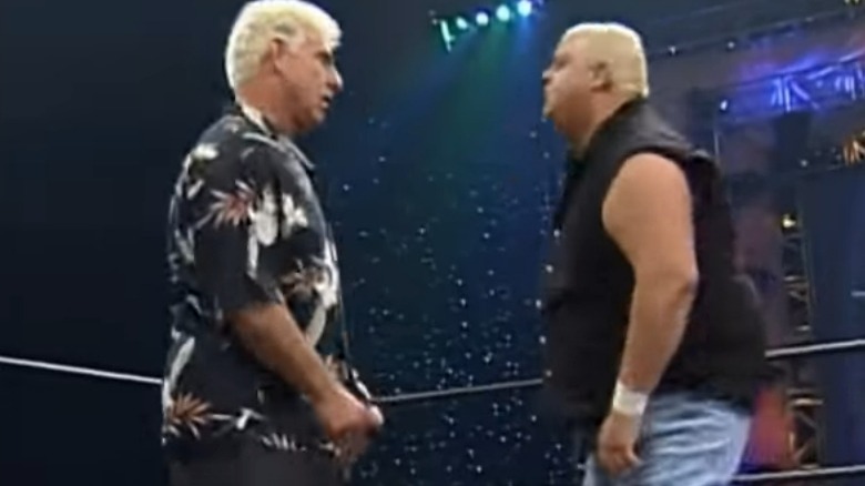 Ric Flair wrestling Dusty Rhodes 