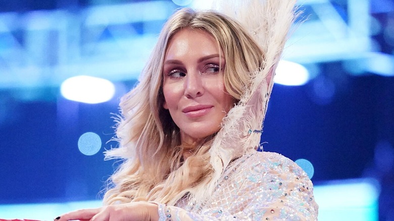 Charlotte Flair ahead of her match against Chelsea Green. "Monday Night RAW," 2019.