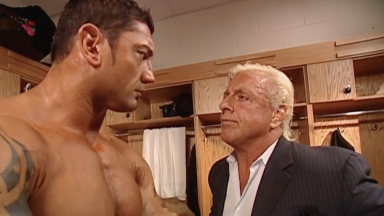 Ric Flair and Batista Backstage