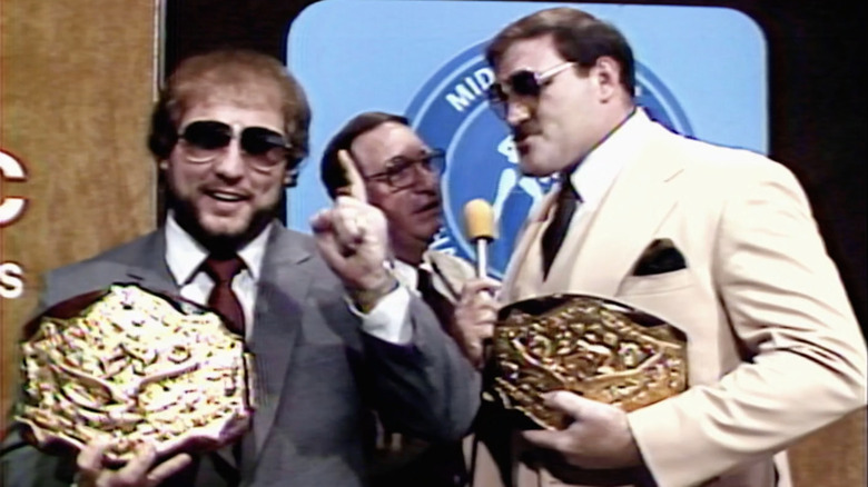 Bob Caudle interviews Don Kernodle and Sgt. Slaughter