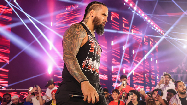 Jimmy Uso walking to the ring on WWE Raw