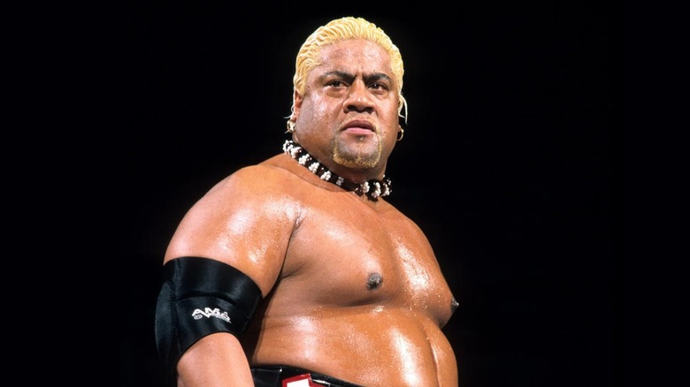 Rikishi looks bothered by something