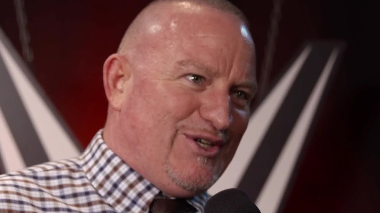 Road Dogg being interviewed backstage