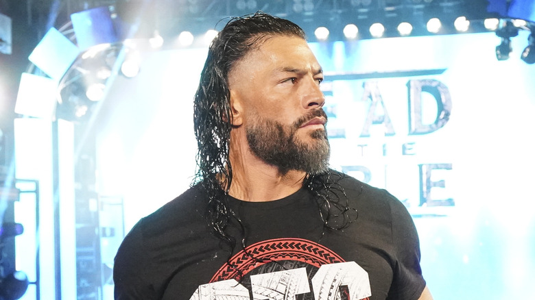 Roman Reigns looking serious