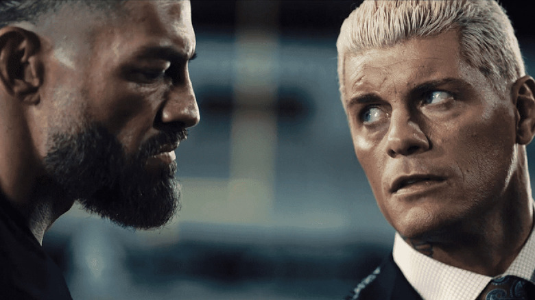 Roman Reigns & Cody Rhodes Have Tense SmackDown Meeting On Georgia Tech Football Field