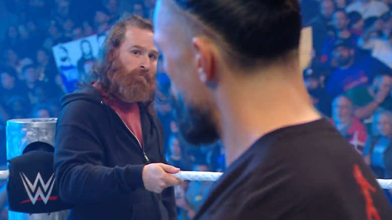 Sami Zayn confronts Roman Reigns on "WWE SmackDown"