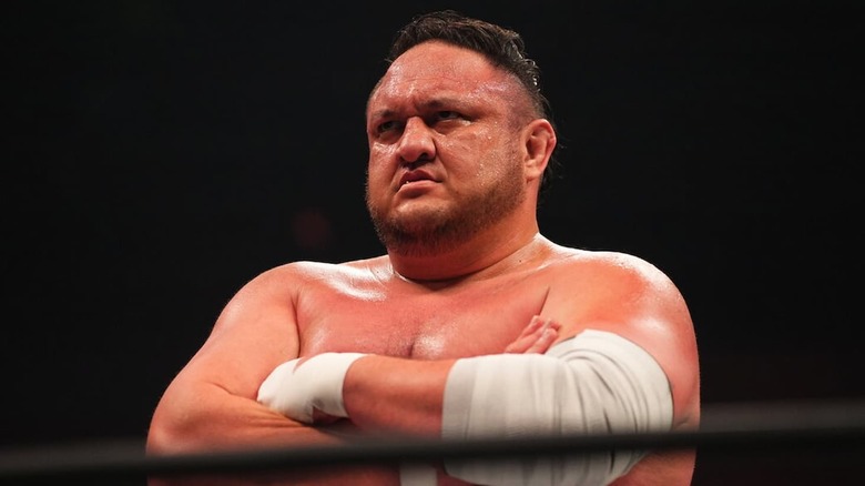 Samoa Joe looking disappointed