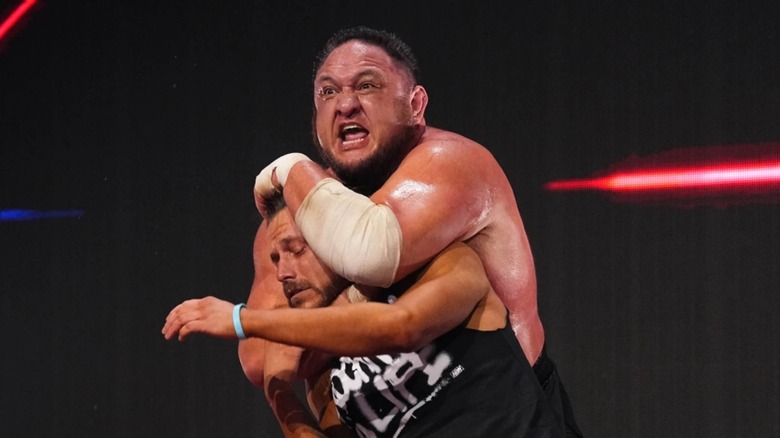 Samoa Joe chokes out Adam Cole